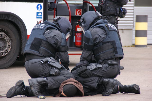 Duitse politie arresteert een crimineel